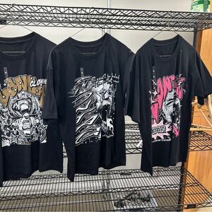 Black Graphic T-Shirts Set
